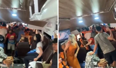 VÍDEO: Banzeiro causa pânico em lancha no Solimões e passageiros entram em desespero