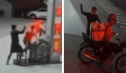 Vídeo mostra homem esfaqueando trabalhadores em posto de Manaus