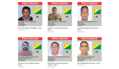 Governo federal lança lista vermelha e Acre indica oito criminosos de alta periculosidade; VEJA