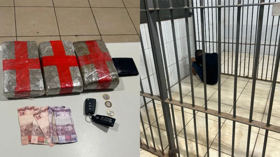 VÍDEO: Jovem é preso com três quilos de drogas após perseguição na zona Sul de Porto Velho
