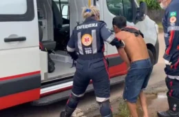 VÍDEO: Homem sofre duas perfurações no tórax após ataque no bairro Olaria em Porto Velho