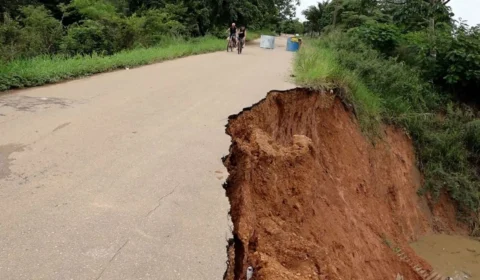 VÍDEO: Defesa Civil alerta para risco de desmoronamento no Canal Santa Bárbara após fortes chuvas em Porto Velho