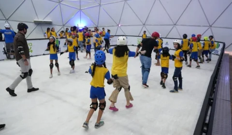 Pista de patinação do Natal Porto Velho Luz abre mais 3 mil vagas no Parque da Cidade
