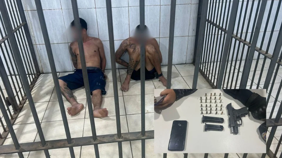 VÍDEO: PM prende dois integrantes de facção criminosa na região Central da capital