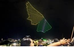 Show inédito de drones transforma céu de Rio Branco em palco natalino