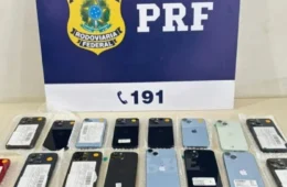 PRF apreende 19 celulares avaliados em R$ 76 mil durante fiscalização na BR-364