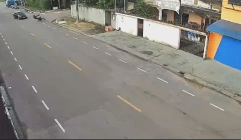 VÍDEO: Motociclista é arremessado após colisão em cruzamento no São João Bosco em Porto Velho
