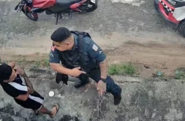 Vídeo mostra policial agredindo homem durante abordagem em Ananindeua, no Pará
