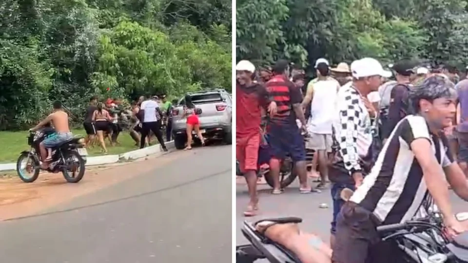 Corrida clandestina vira pancadaria em estrada do AM; veja vídeo