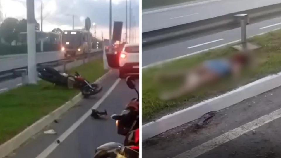 Vídeo mostra casal morto após colisão violenta na zona oeste de Manaus