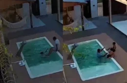 VÍDEO: Pai salva filhos de afogamento em segundos após flagrar desespero na piscina