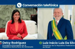 Delcy Rodríguez agradece Lula e reforça papel do Brasil no apoio à Venezuela