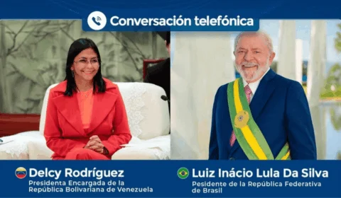 Delcy Rodríguez agradece Lula e reforça papel do Brasil no apoio à Venezuela