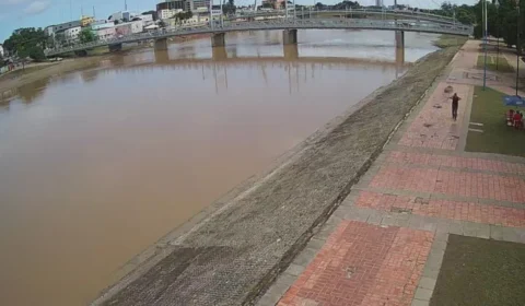 Rio Acre apresenta vazante e registra 12,91 metros em Rio Branco nesta sexta-feira