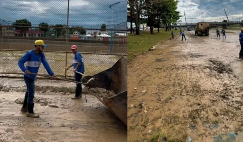 Prefeitura da capital inicia força-tarefa de limpeza após vazante do Rio Acre
