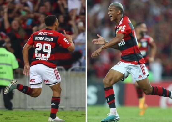 Victor Hugo e Wesley marcaram seus primeiro gols na Libertadores 2023 - Foto: Gilvan de Souza/CRF/divulgação