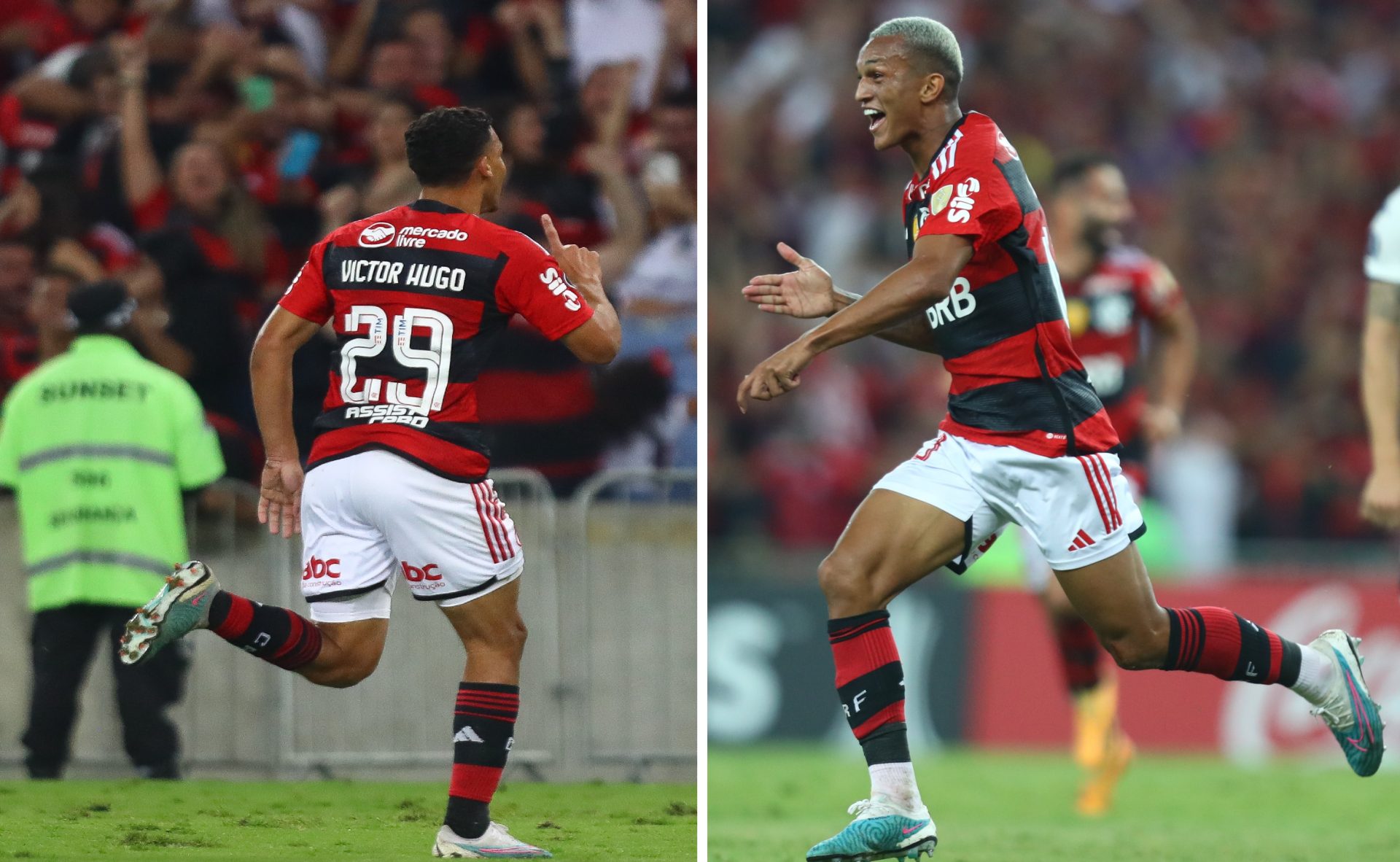 Victor Hugo e Wesley marcaram seus primeiro gols na Libertadores 2023 - Foto: Gilvan de Souza/CRF/divulgação