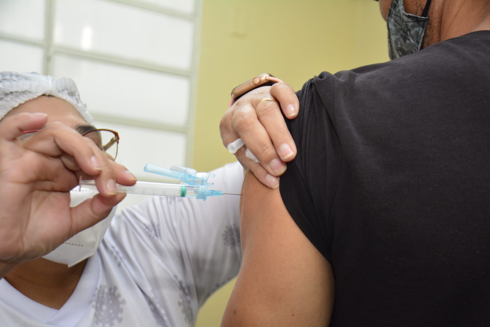 Vacinação contra Covid-19 em Manaus. Foto: Valdo Leão / Semcom.