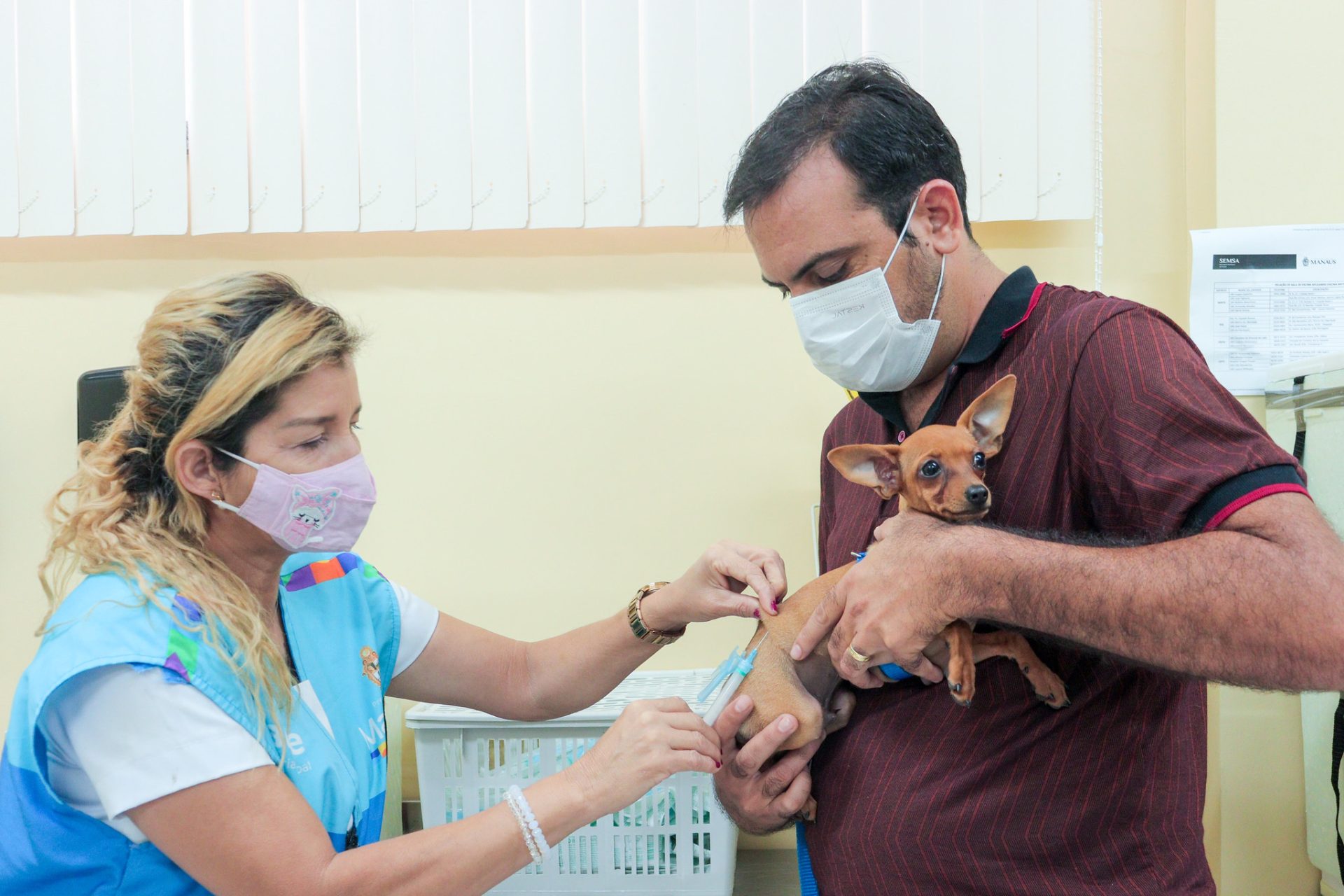 Campanha de vacinação antirrábica animal será mantida na próxima segunda (24) e terça-feira (25) em Manaus - Foto: Divulgação/Semsa