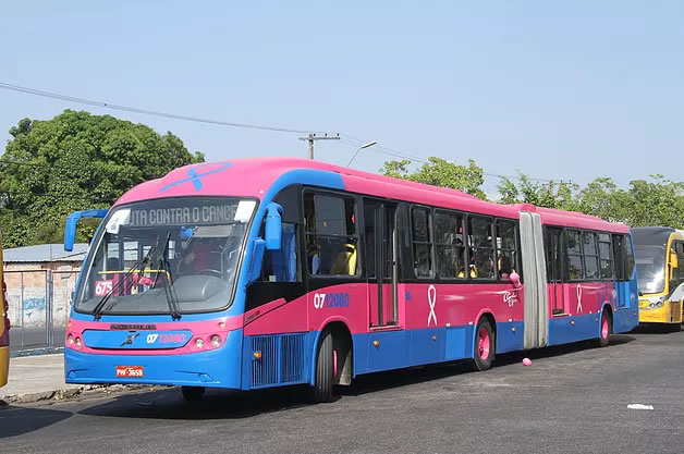 Comboio com ônibus marca início da campanha Novembro Azul nas instituições de mobilidade urbana da cidade - Foto: Divulgação/Sinetram