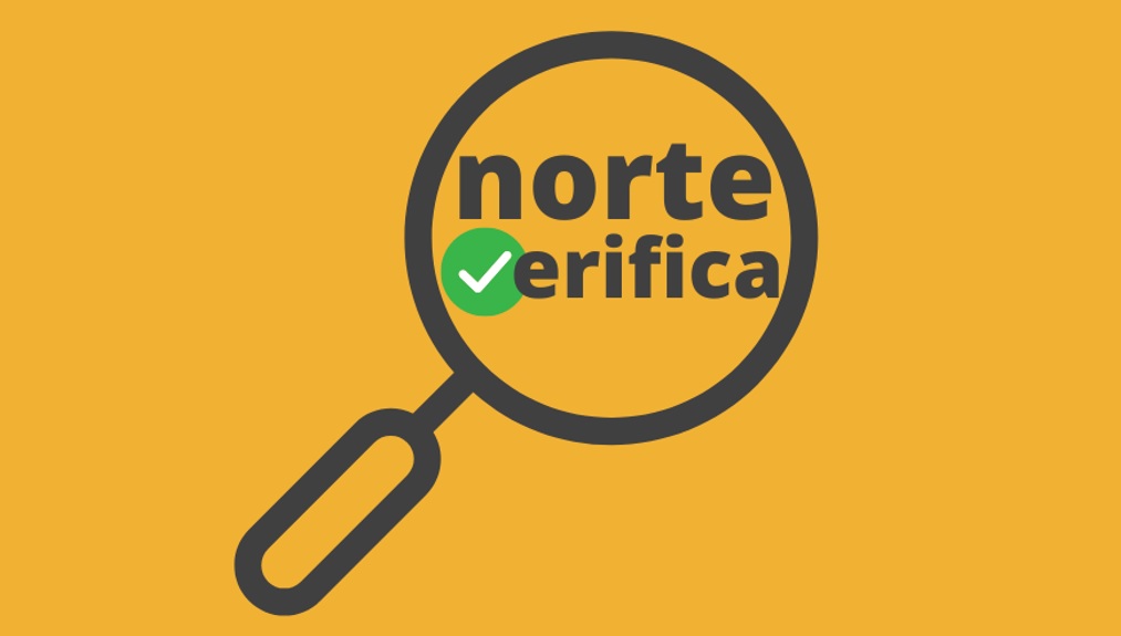 Imagem mostra logomarca do projeto Norte Verifica, que combate a desinformação no período da eleição