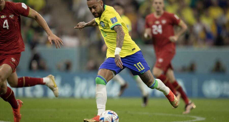 Brasil x Sérvia pelo primeiro jogo da fase de grupos da Copa do Mundo Catar 2022. Neymar Jr. Lucas Figueiredo/CBF