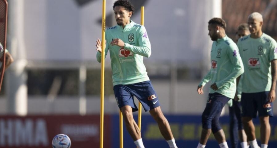 Seleção realizou neste domingo primeiro treino no Catar - Foto: Lucas Figueiredo/CBF