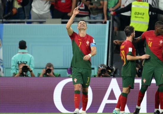 Divulgação de Cristiano Ronaldo no time saudita surgiu durante a Copa do Catar - Foto: Reprodução/Twitter@FIFAWorldCup