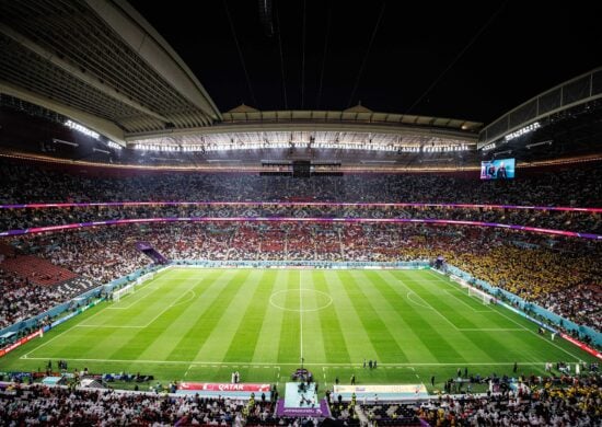 Tabela da Copa do Mundo 2022: Vista geral do estádio Al Bayt, antes da partida entre Catar x Equador, realizada na abertura do mundial, em Al-Khor, Catar - Foto: Marcelo Machado de Melo/Estadão Conteúdo