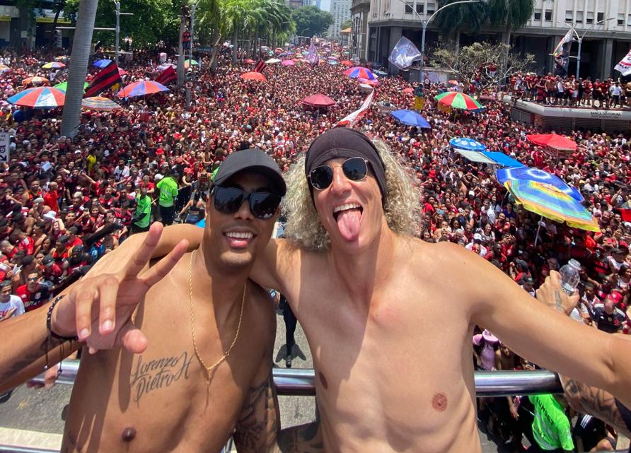 Festa do Flamengo no Rio tem jogadores que participaram das camapanhas vitoriosas - Foto: Reprodução/Flamengo