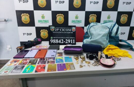 Homem é preso por roubar celulares e diversos objetos femininos em Manaus