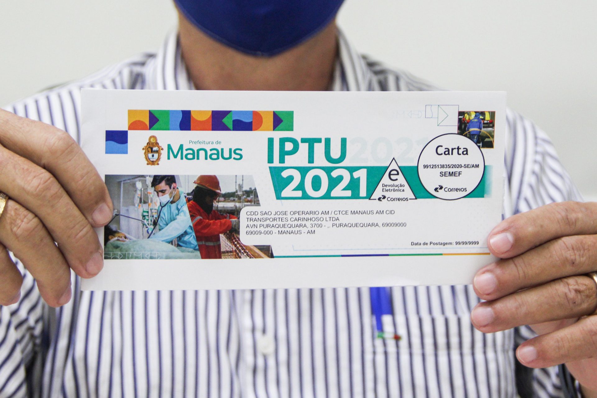 Carnê do IPTU 2021 em Manaus - Fotos: João Viana / Semcom
