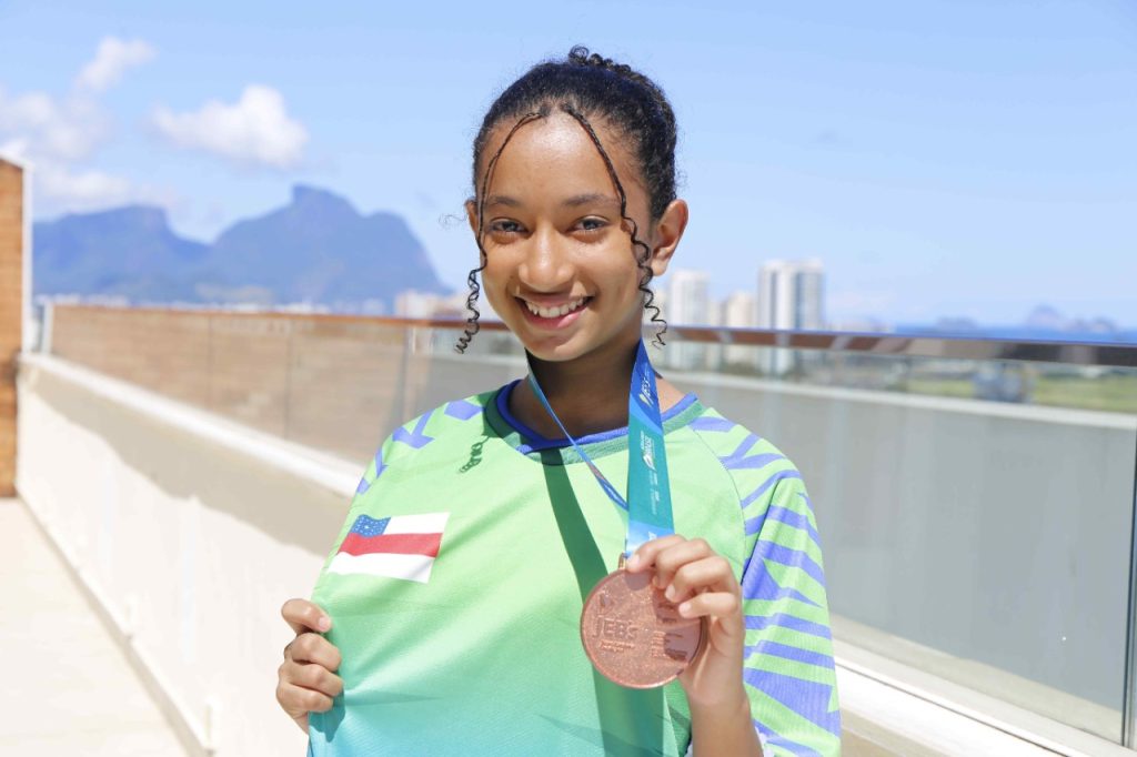 No JEBs 2022, Letícia Silva conquistou o bronze pelo karatê - Foto: Euzivaldo Queiroz/Seduc-AM