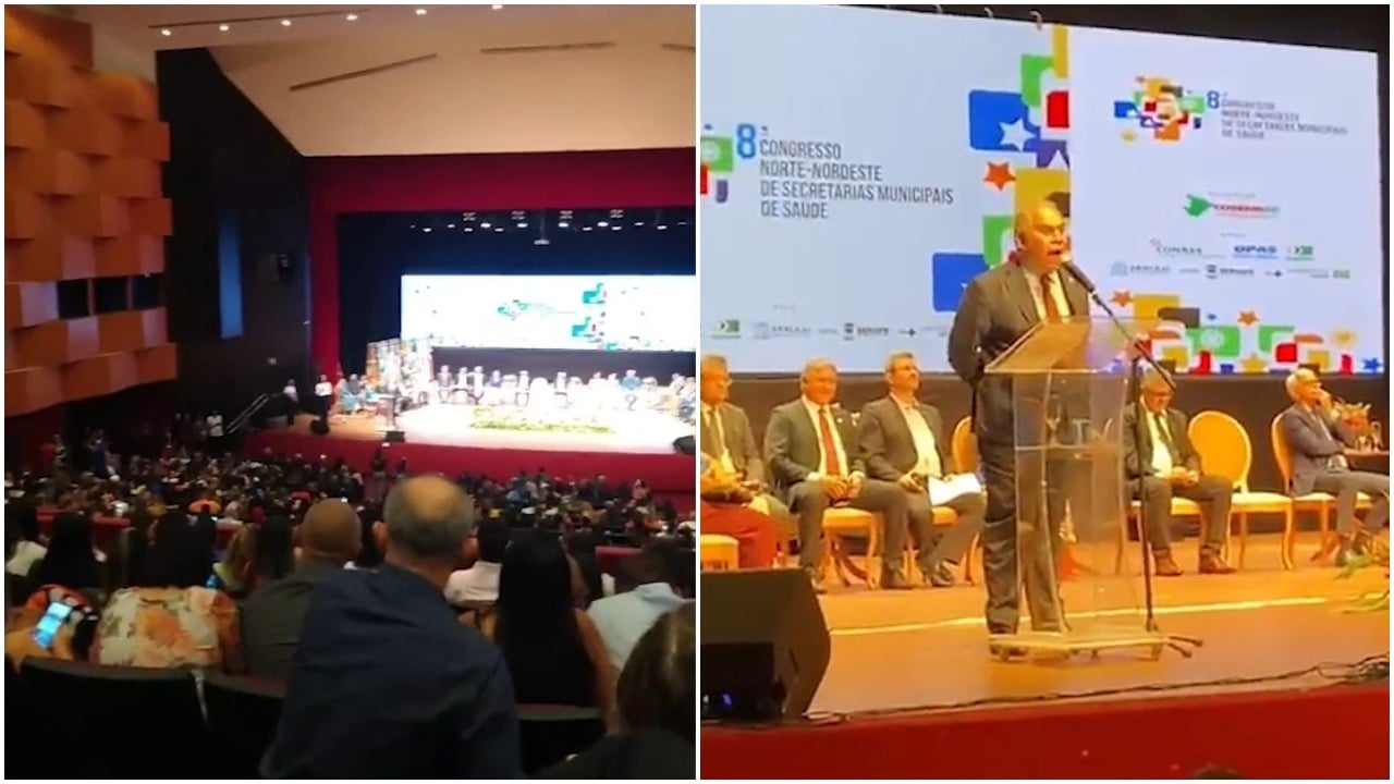 Vídeo: Ministro da Saúde é vaiado durante congresso em Sergipe