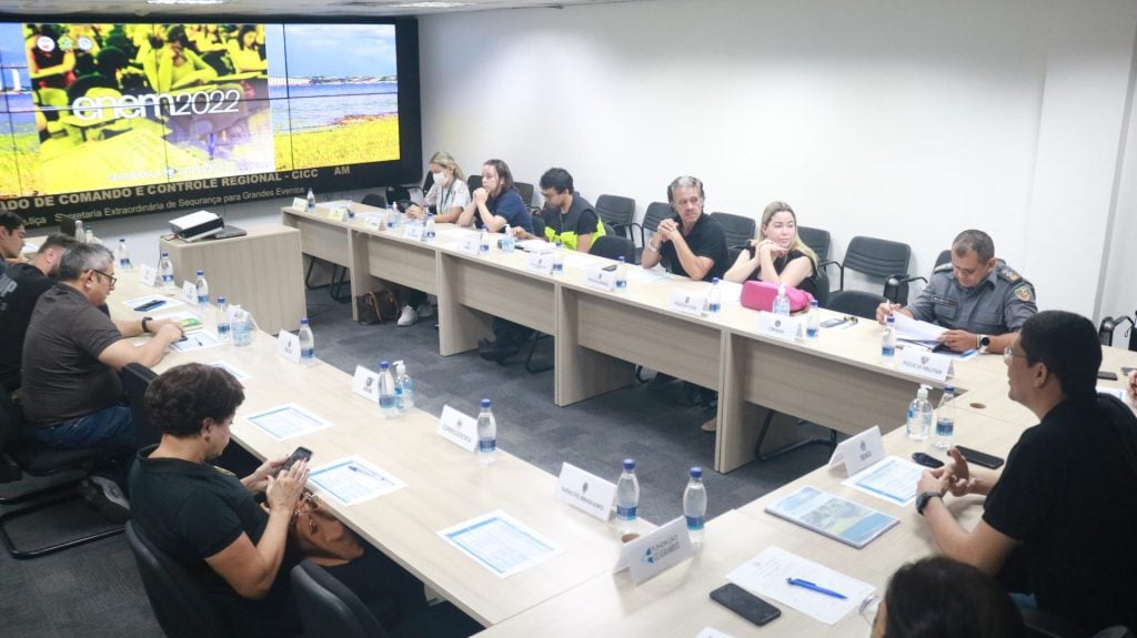 Centro de Comando e Controle monitora o antes, durante e o depois das provas do Enem no Estado - Foto: Tarcísio Heden/SSP-AM