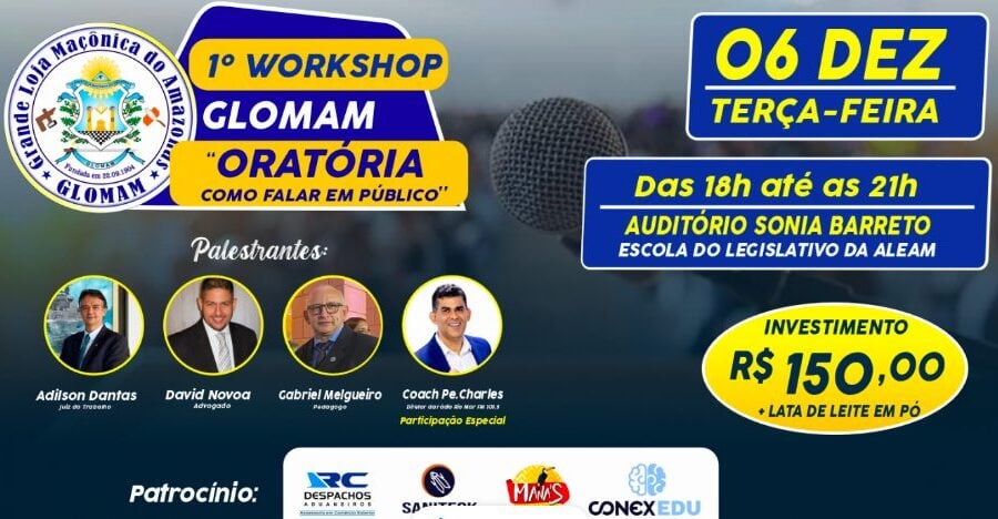 Workshop Gloman sobre Oratória como falar em público