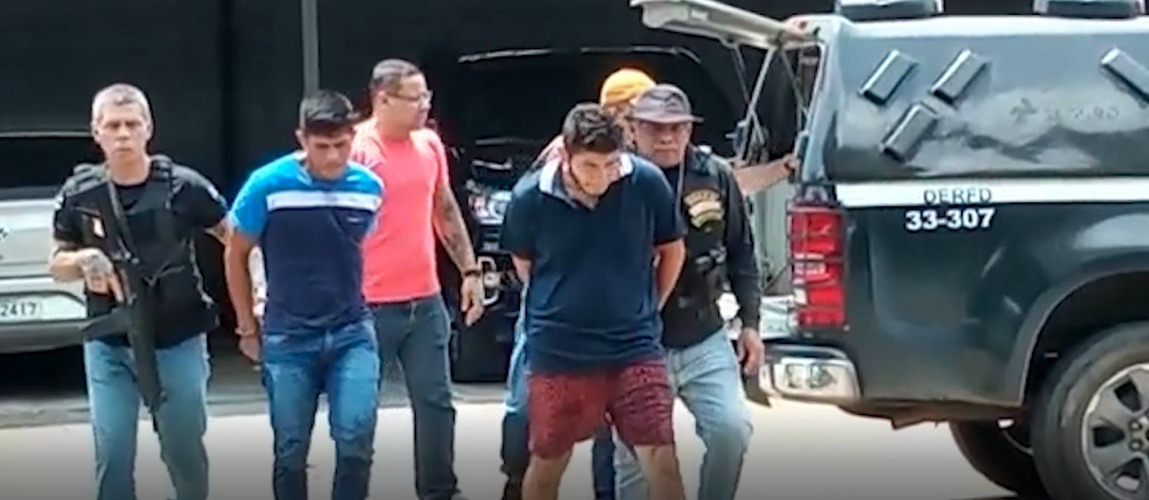 Dupla é presa suspeita de matar sargento da PM em Manaus - Foto: Reprodução/TV Norte