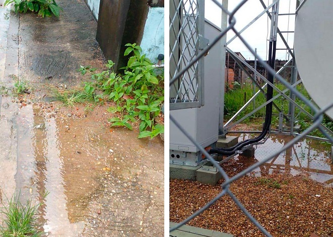 Após a instalação da antena, as casas vizinhas começaram a apresentar rachaduras - Foto: Divulgação/DPE-AM