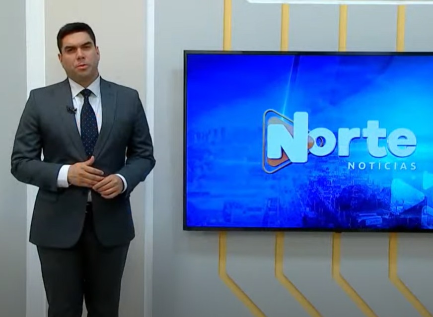 Jornal Norte Notícias é apresentado por Clayton Pascarelli - Foto: Reprodução/Youtube/TV Norte