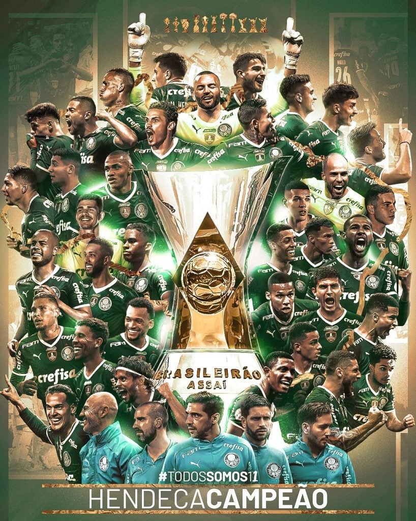 Palmeiras é o campeão do Brasileirão 2022 - Imagem/Reprodução/Twitter @Palmeiras
