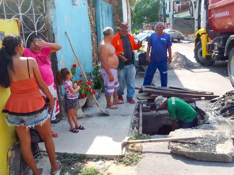 Trabalhos de prevenção para período chuvoso começaram pelo bairro Cidade Nova - Foto: Divulgação/Seminf