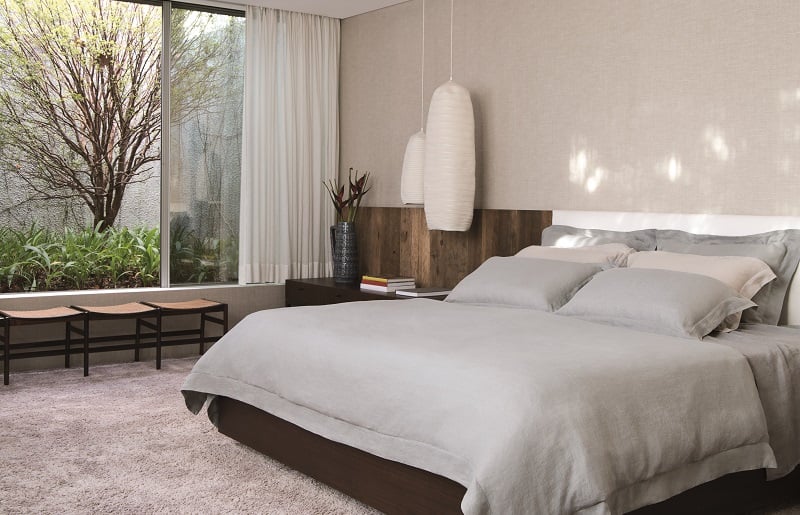 Roupa de cama: tecido linho se destaca por sua qualidade e durabilidade - Foto: Reprodução/Site MMartan