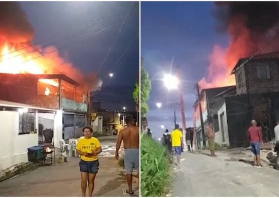 Incêndio de altas proporções destrói casa na Zona Norte de Manaus