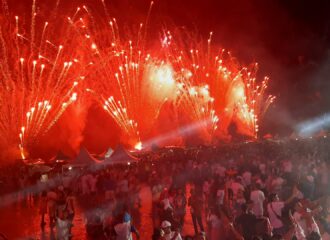 Queima de fogos na Ponta Negra