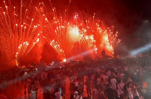 Queima de fogos na Ponta Negra