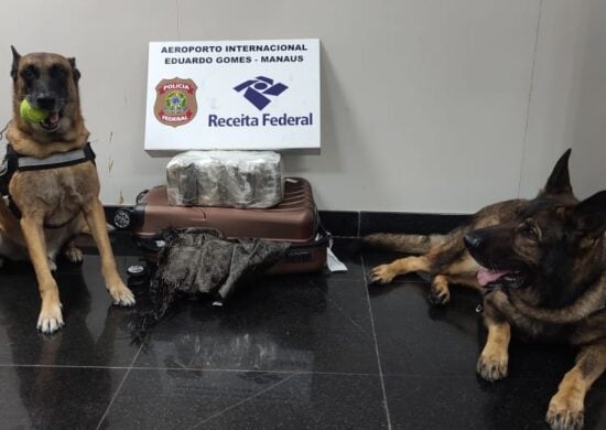 Apreensão de drogas no Aeroporto de Manaus – Foto: Divulgação/ Receita Federal