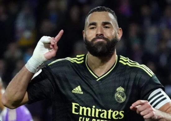 Karim Benzema marcou os dois gols da partida - Foto: Reprodução