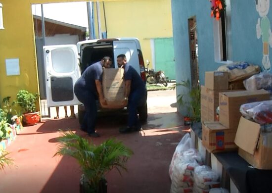 Doação de Alimentos Grupo Bringel para a Casa Esperança em Manacapuru - Foto: TV Norte Amazonas