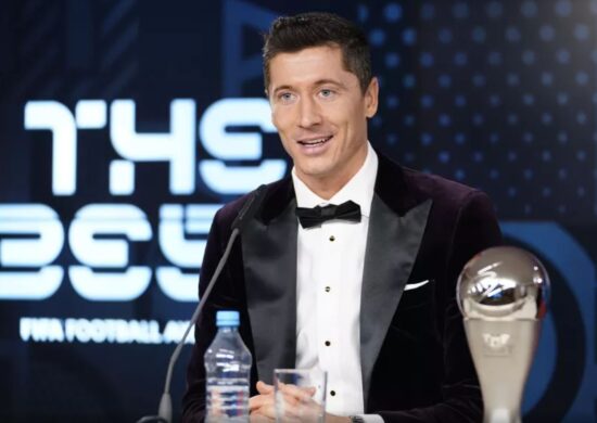 Evento consagrou ano passado o centroavante Lewandowski como melhor do mundo no masculino - Foto: Reprodução/Twitter