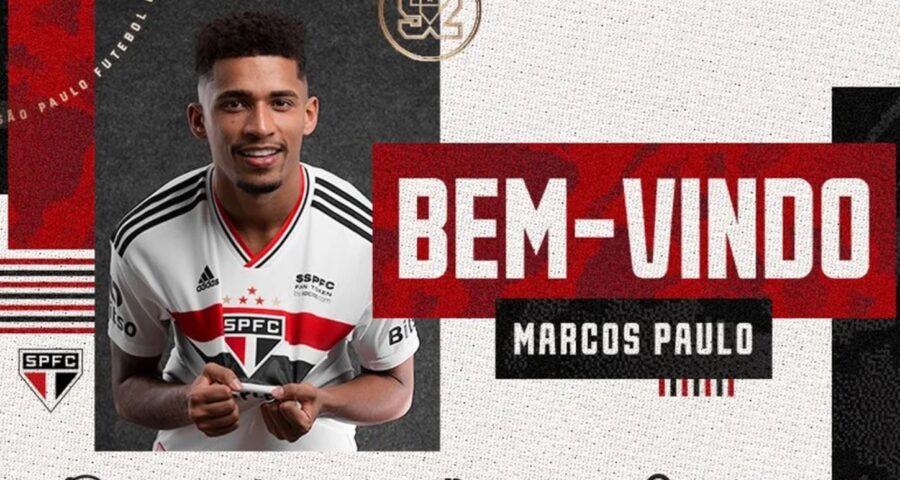 Marcos Paulo foi anunciado na noite desta quarta - Foto: Divulgação/SPFC